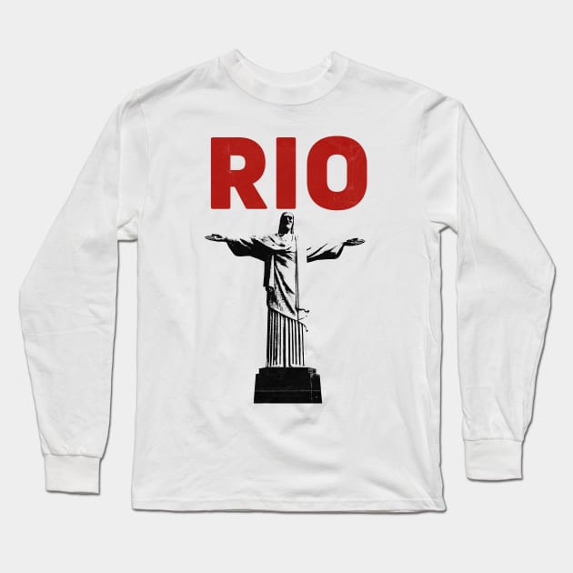 Rio De Janeiro Long Sleeve T-Shirt by Paskwaleeno